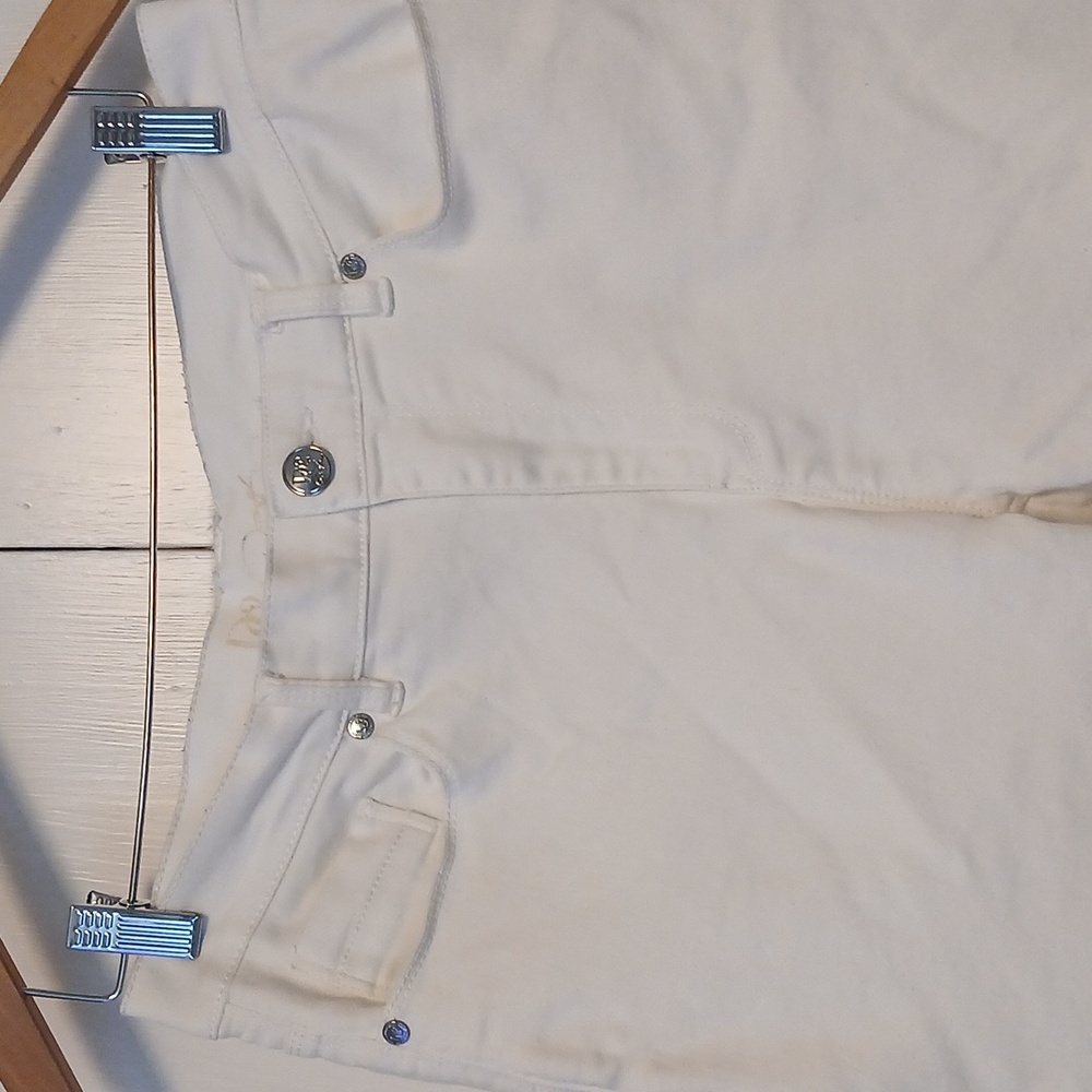 DG2 by Diane Gilman White Ankle Tie Stretch Jeans - Picture 10 of 12
